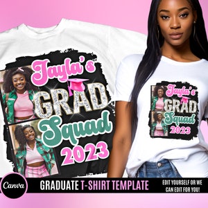 Graduation T Shirt Design, Editable in canva, 2024 Graduation Family T Shirt Design Template, Perfect for Sublimation, DTF or DTG