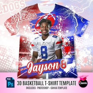 3D Tee Shirt Design File, Football Game Day Design File, Editable in canva, T Shirt Design Template, Perfect for Sublimation, DTF or DTG