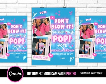 Cartel editable para la campaña de bienvenida, folleto del consejo estudiantil (digital)