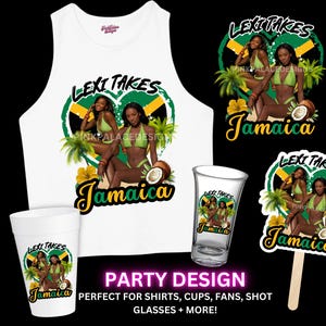 Takes Jamaica Shirt Design , Birthday Bundle, Teen Adult Birthday Party Favor, Canva template, Party Kit Birthday Editable Templates