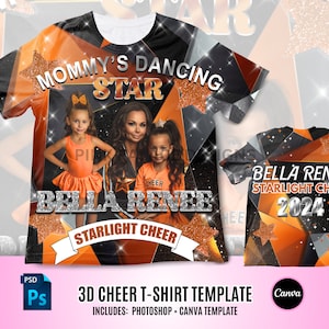 3D All Over Cheer Design Template, Cheer shirt, Photoshop, Football Game Day Design File, TShirt Design Template, Perfect for Sublimation