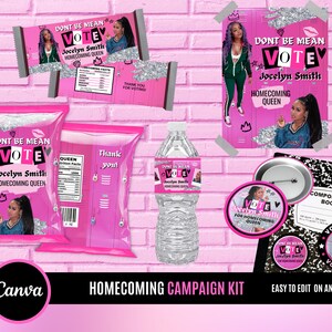 Vote homecoming queen, Mean Girls, class campaign candy bar,class campaign, candy bar wrapper,homecoming campaign,vote homecoming party