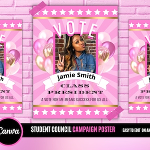 Homecoming Queen Poster Sign, Class Campaign, Class President, High ...