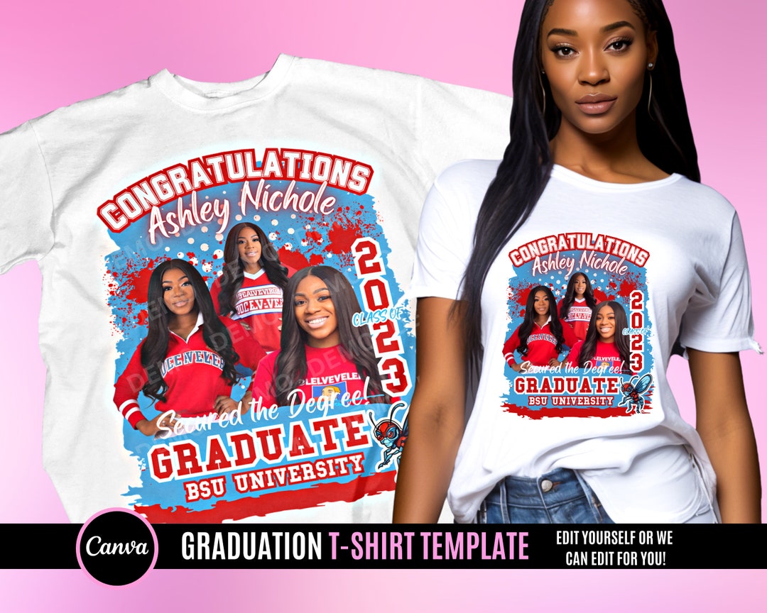 Graduation T Shirt Design, Editable in Canva, 2025 Graduation Family T