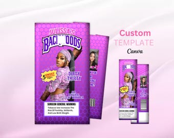 Cigar Backwoos  | Birthday Party Favor | Girl Birthday Party Favor Template Editable with Canva