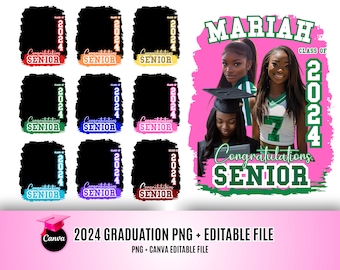 Graduation T Shirt Design, PNG Downloads and Editable in canva, 2024 GraduationT Shirt Design Template, Perfect for Sublimation, DTF or DTG,