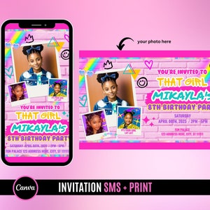 Girl Birthday Invitation, That girl invitation