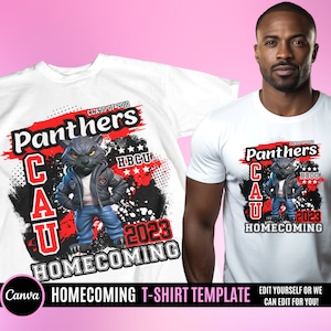 College Homecoming T Shirt Design, Editable in canva, 2024 Vote Homecoming T Shirt Design Template, Perfect for Sublimation, DTF , Panther