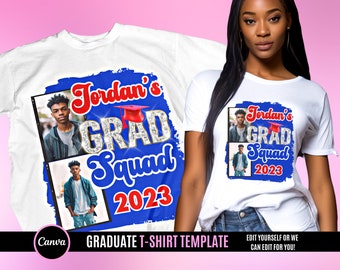 Graduation T Shirt Design, Editable in canva, 2024 Graduation Family T Shirt Design Template, Perfect for Sublimation, DTF or DTG