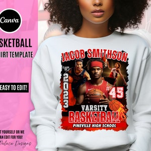 Basketball TShirt Design File, Game Day Design File, Editable in canva, T Shirt Design Template, Perfect for Sublimation, DTF