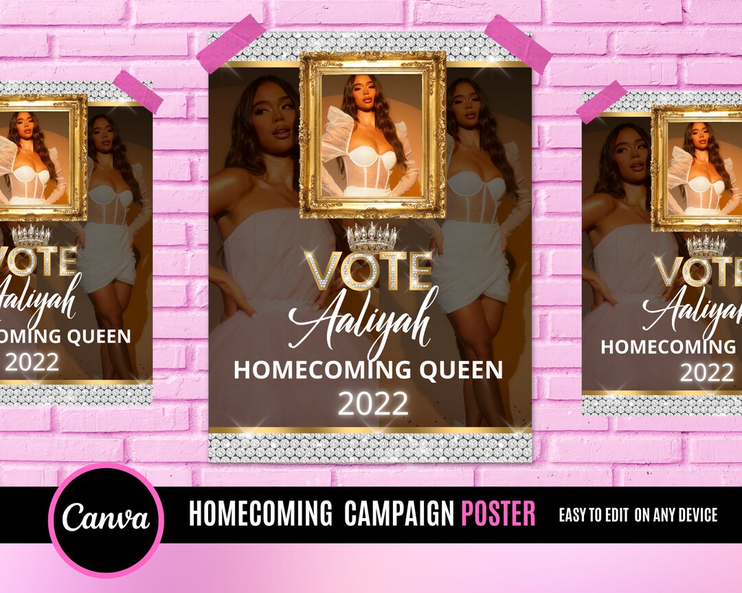 Homecoming Queen Poster Sign, Class Campaign, Class President