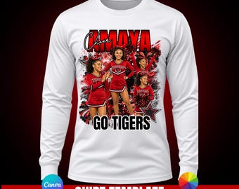 Vorlage für ein Cheerleader-Shirt | Vorlage für ein Cheerleader-Shirt