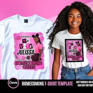 Homecoming Campaign Shirt Template, Editable Homecoming Shirt Templates, Perfect for DTF, Sublimation, Iron on Edith with Canva - 1123