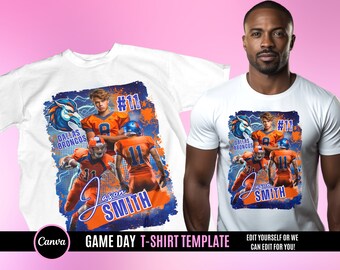 Football Game Day Design File, Football Tshirt Design, Editable in