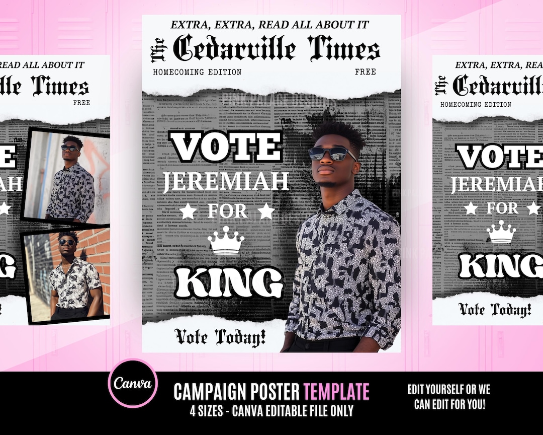 Extra Extra Poster Homecoming King, Homecoming Poster, Class Treasurer ...
