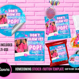 Don&#39;t Blow It, faites éclater ces votes, tags Blow x Pop imprimables, campagne de retour aux sources, Dont Blow et PoP