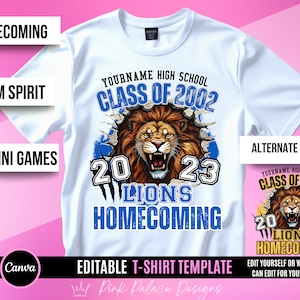 Alumni Team Spirit Design File, Homecoming T Shirt Design, Editable in canva, T Shirt Design Template, Perfect for Sublimation, DTF or DTG