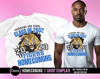 Homecoming Design File, Football T Shirt Design, Editable in canva, T Shirt Design Template, Perfect for Sublimation, DTF or DTG