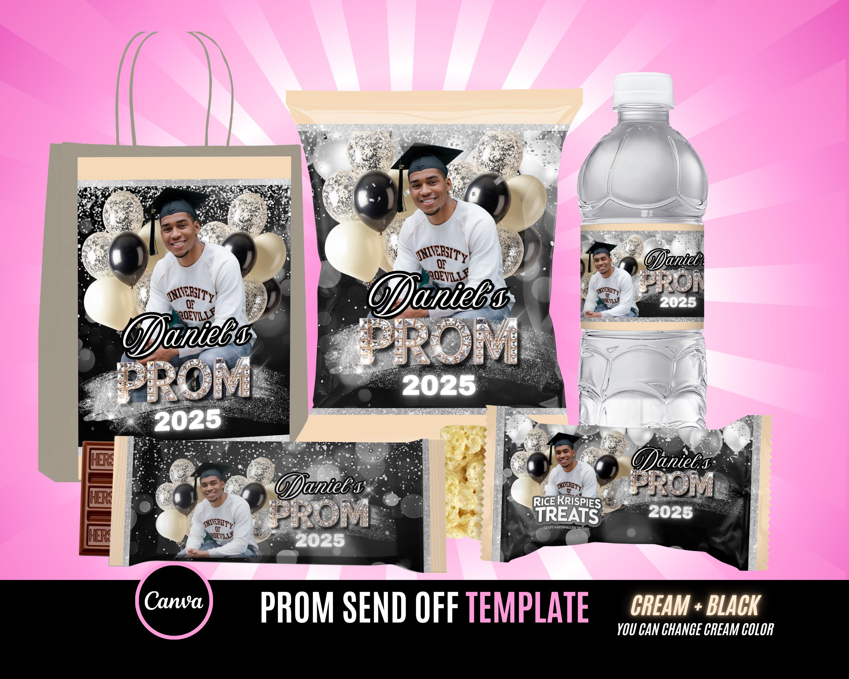 Bar Code For Prom Prom Send off Treat Bundle,cream, Prom Water Label, Prom Candy Bar ...