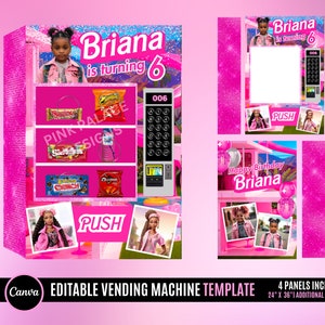 Vending Machine Template, Birthday Gift, Graduation Crafts, Birthday Gift, Girl Birthday Please message me with any questions