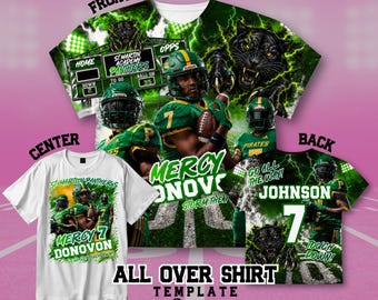3D-Designvorlage für Fußball-T-Shirts: Allover-Druck (Canva, digitaler Download), MITTELDESIGN INKLUSIVE