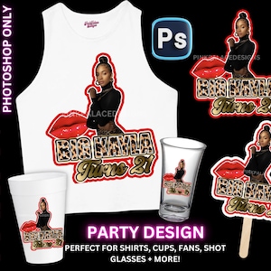 Styrofoam Cup Sticker Design template, Shot Glass Sticker Template, Design for Cups, Cup Design Template Editable in photoshop
