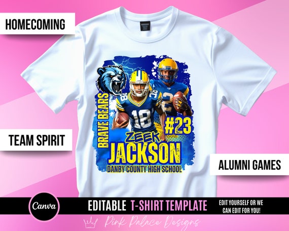 Football Tshirt Design File Blue Yellow Football T Shirt 