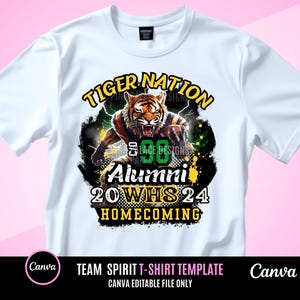Alumni Team Spirit Design File, Football T Shirt Design, Editable in canva, T Shirt Design Template, Perfect for Sublimation, DTF or DTG