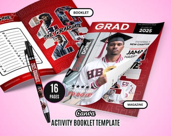 Graduation Booklet Template | Graduation Activity Book | Graduation Gift Template | Graduation Party Favor | DIY Canva Template