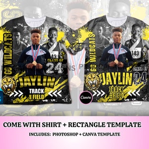 Track and Field TShirt Design File, Sports Design File, Editable in canva and photoshop, T Shirt Design Template