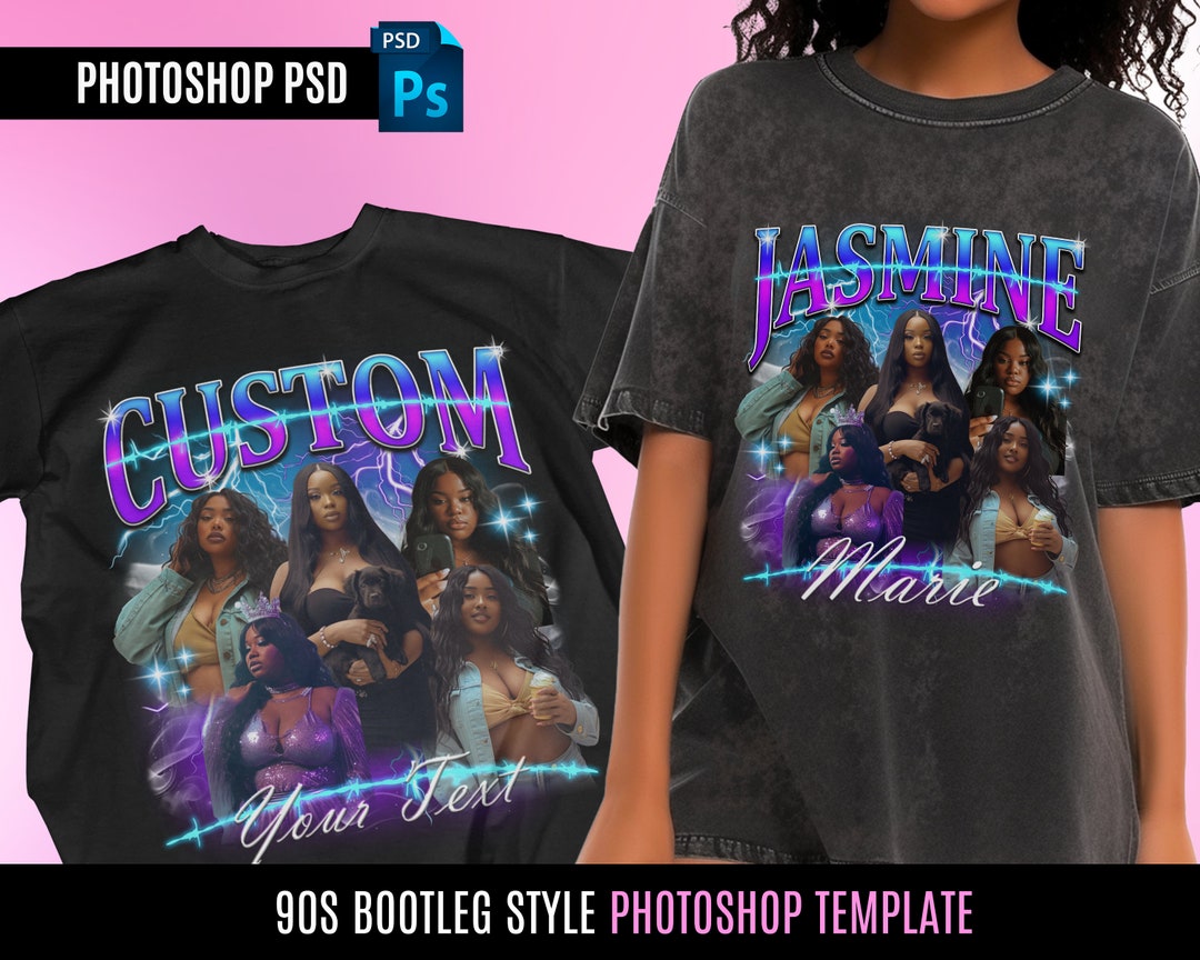 FILE 90s Bootleg T Shirt Template PSD File, Psd FILE 90s Bootleg T Shirt Template PSD File, Psd