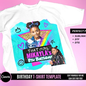 That Girl Birthday T Shirt Design Template, Perfect for Sublimation, DTF or DTG, T Shirt design