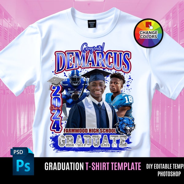 Graduation T Shirt Design, Editable in canva, 2024 Graduation Family T Shirt Design Template, Perfect for Sublimation, DTF or DTG - 2345