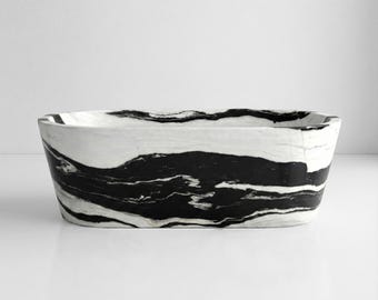 Handcrafted Panda Marble Bathtub: Freestanding Soaking Tub