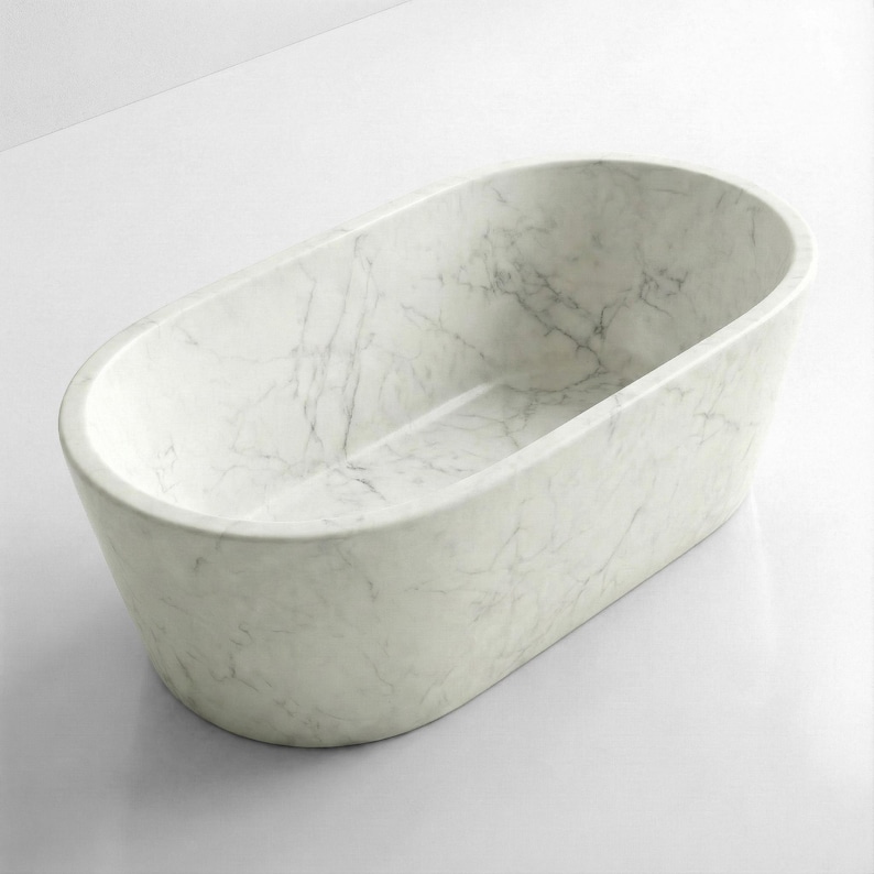 carrara marble bathtub