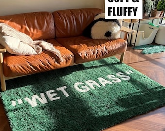 Wet Grass Rug: Modern Fluffy Area Rug