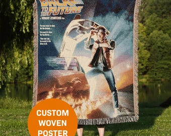 Custom Movie Poster Woven Blanket: Personalized Film Art Throw