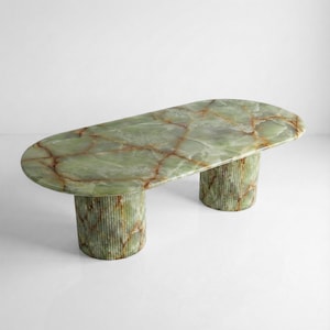 green onyx marble dining table