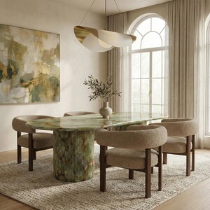 green onyx marble dining table