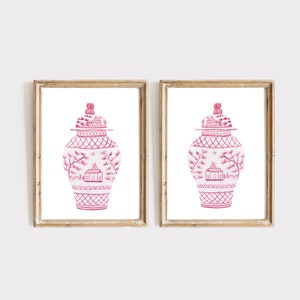 PINK CHINOISERIE CONTAINER FRAMED WALL ART main image 0