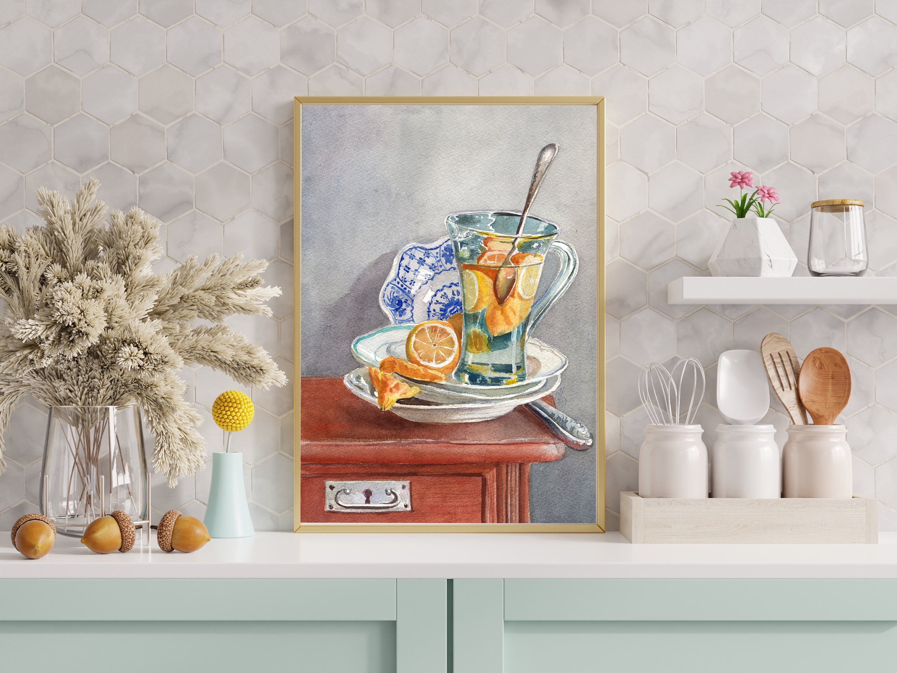 Still Life,painting, Kitchen Still Life,vintage Still Life, Kitchen