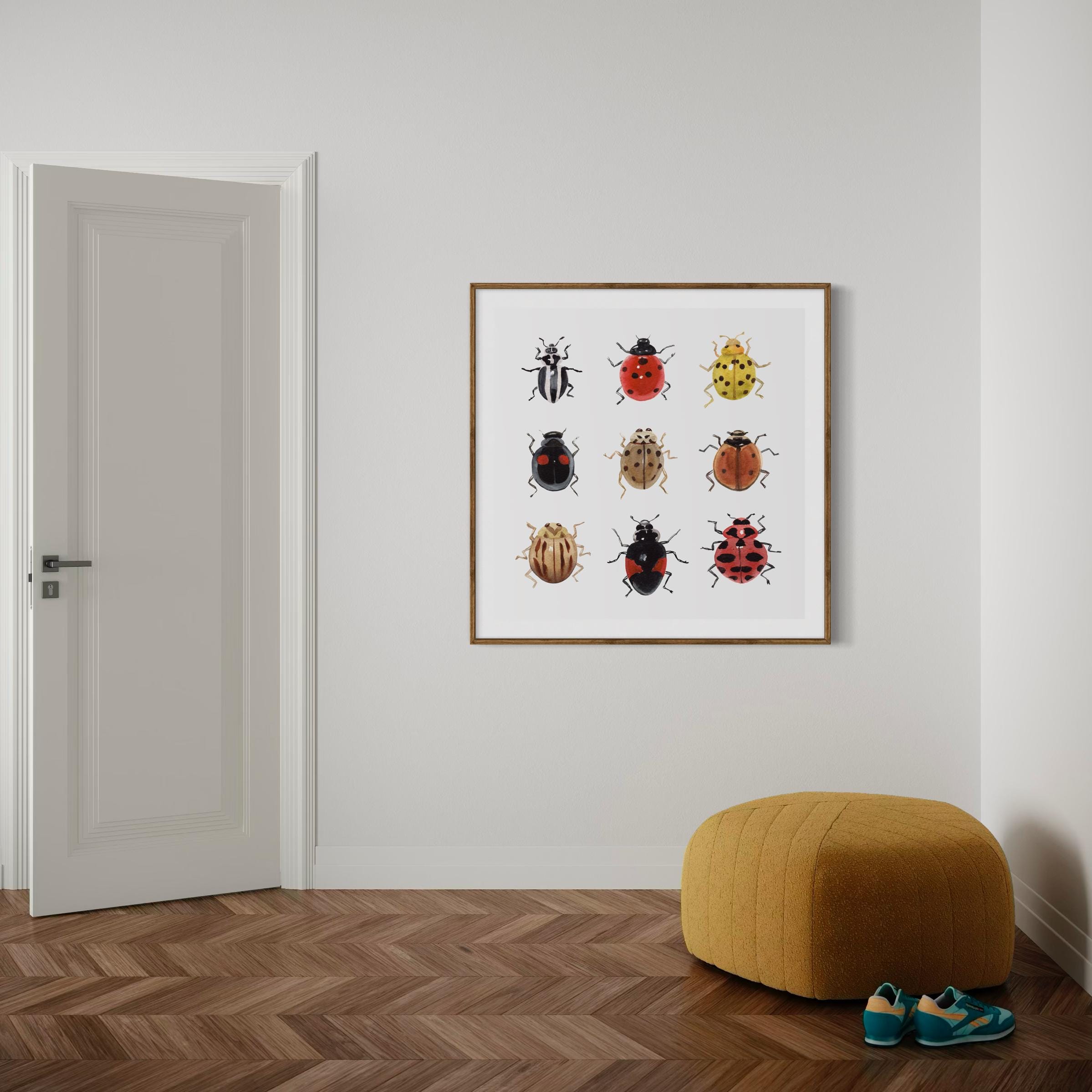 Ladybug Watercolor Art Print Insect Illustration Nature Wall Decor - Etsy