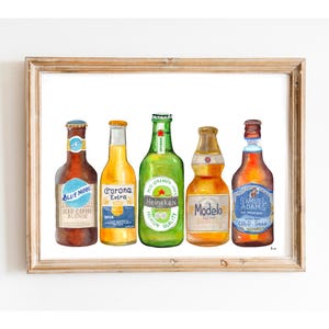 Beer Print Watercolor Painting