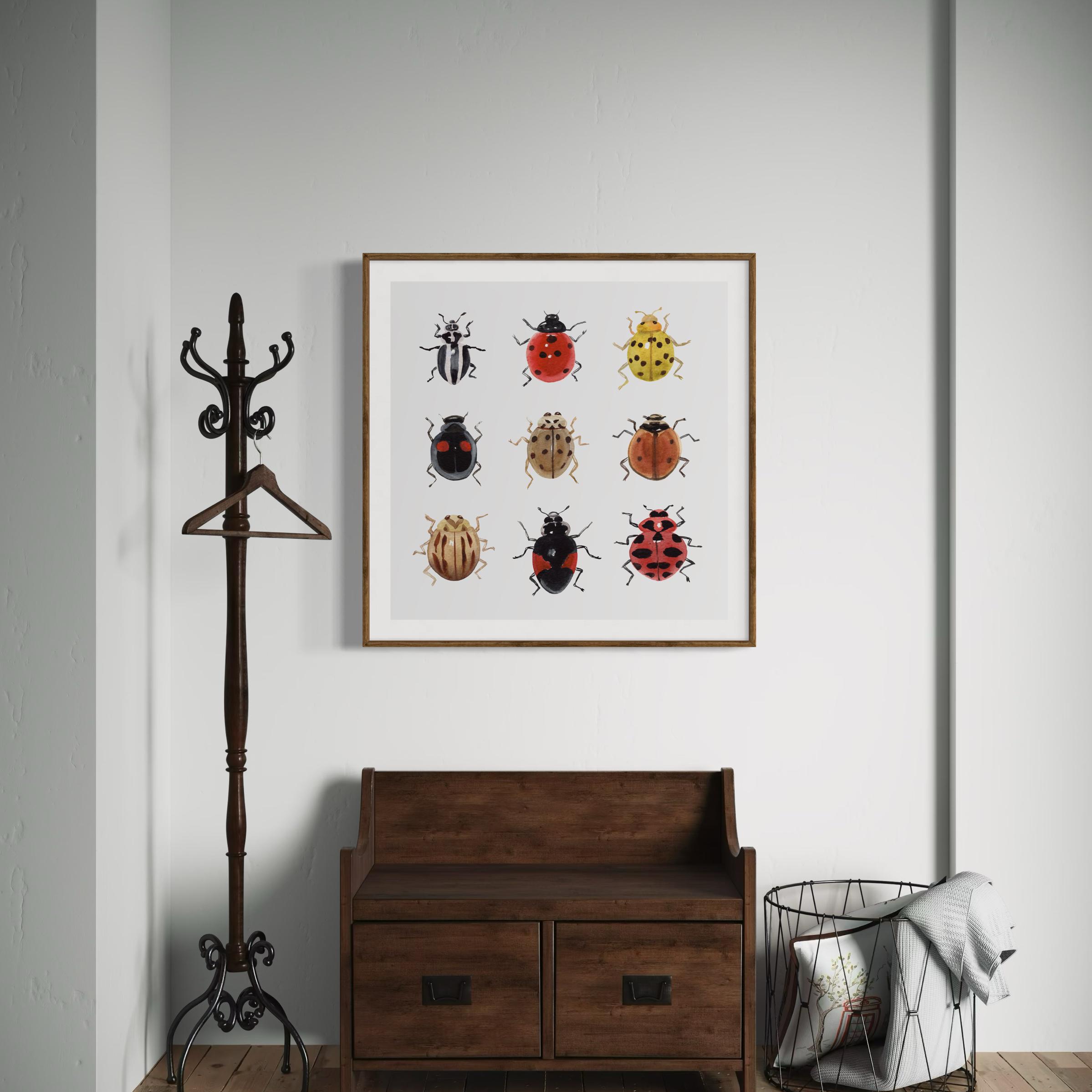 Ladybug Watercolor Art Print Insect Illustration Nature Wall Decor - Etsy