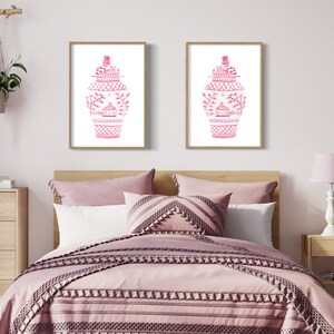 PINK CHINOISERIE CONTAINER FRAMED WALL ART main image 1