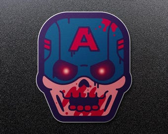 Pegatina de vinilo de Marvel Zombies - Capitán América