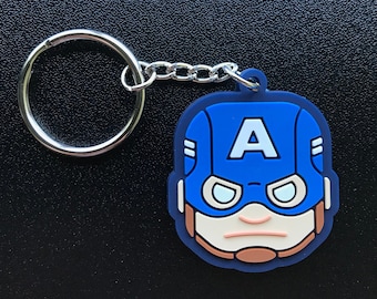 Llavero de PVC Capitán América (1.5" x 1.59")