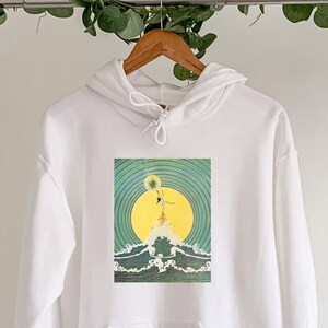 Trippy Retro Hoodie, Cute Retro Design, Vintage Hoodie, Cosmic Energy, Art Lover Hoodie, Ocean Lover Hoodie, Vintage Illustration