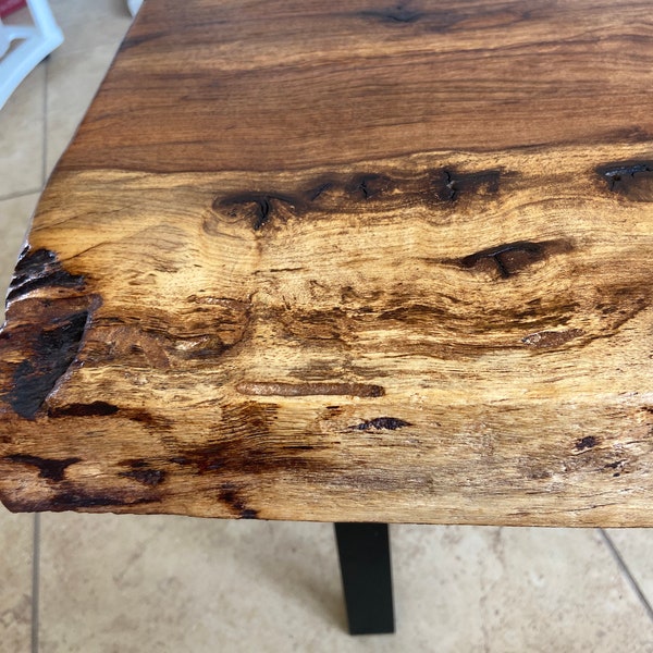 Live Edge Side Table Etsy