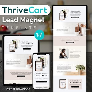 ThriveCart Lead Magnet Opt-in Template | Coaching Funnel Templates Opt in ThriveCart Template